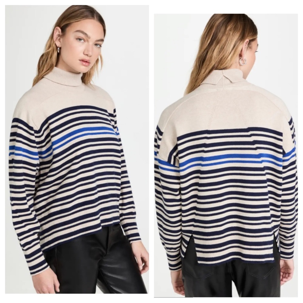 Rag & Bone Ann Striped Turtleneck Sweater